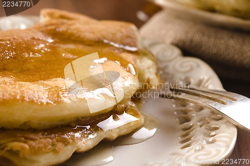 Image of Pancakes with syrup