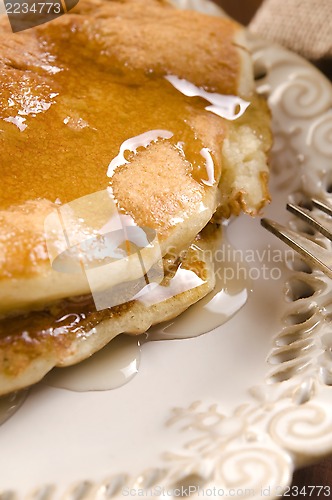 Image of Pancakes with syrup