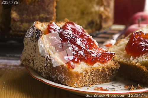 Image of Traditional Polish Cake with apple marmelade