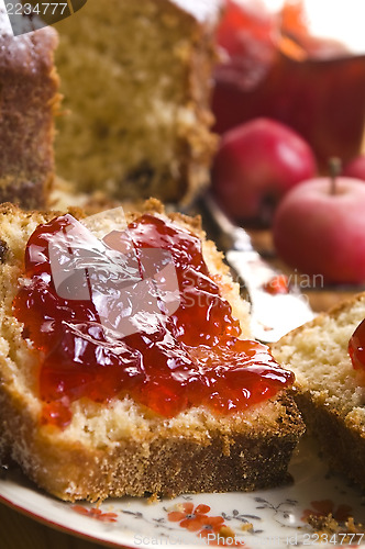 Image of Traditional Polish Cake with apple marmelade