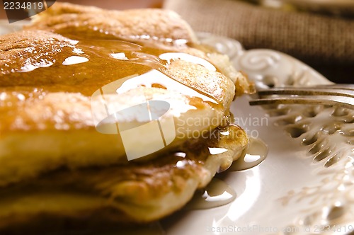 Image of Pancakes with syrup