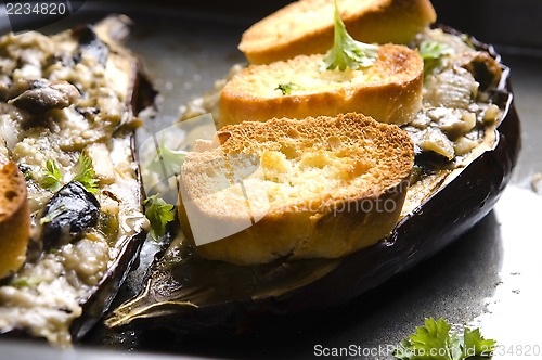 Image of Baked stuffed eggplant