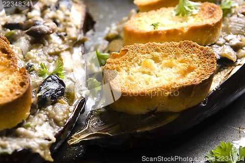 Image of Baked stuffed eggplant