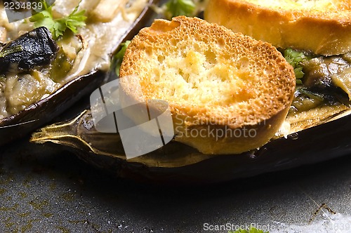 Image of Baked stuffed eggplant