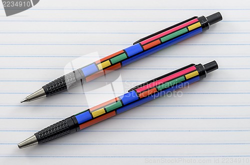 Image of Funky Coloured Pen and Pencil 01