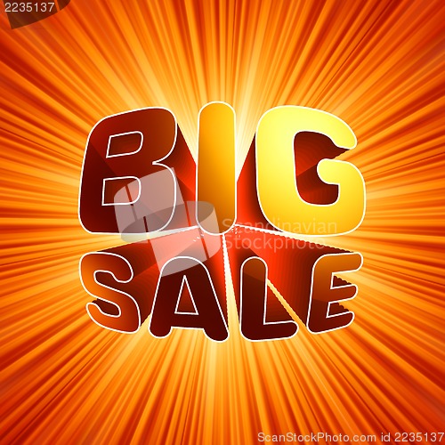 Image of Big sale burst message. EPS 8