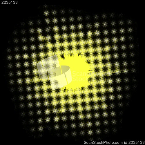 Image of Yellow halftone blast. EPS 8