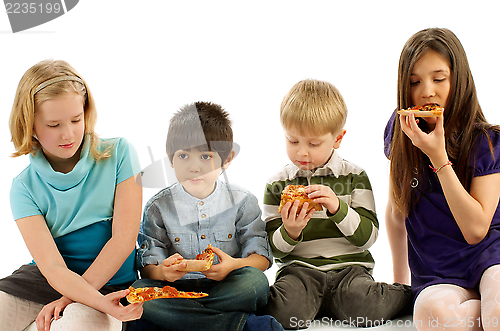 Image of Children Eating Pizza