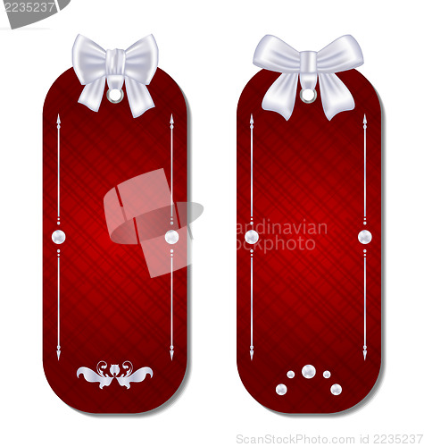 Image of Set of gift cards with bows