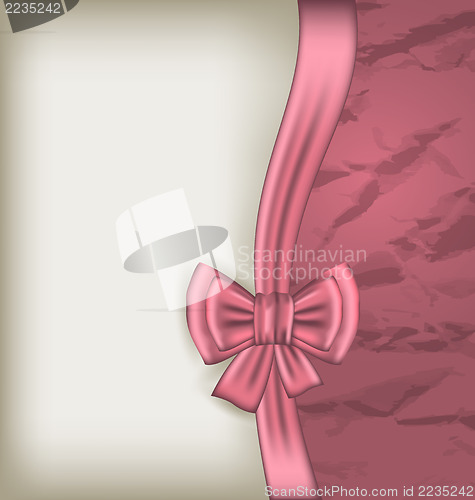 Image of Vintage celebration card with gift bow