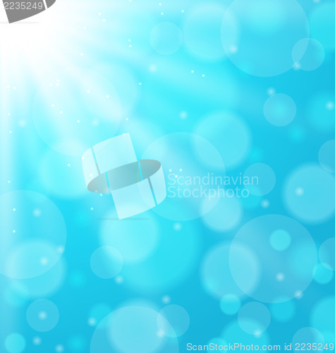 Image of Abstract blue background with sunbeam