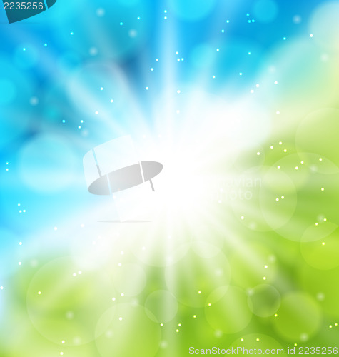 Image of Cute nature background with lens flare