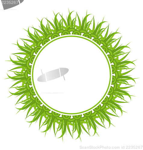 Image of spring freshness card with grass