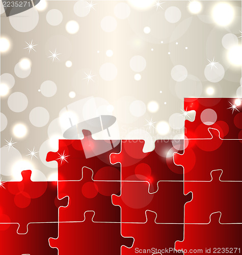 Image of Abstract background with set puzzle pieces