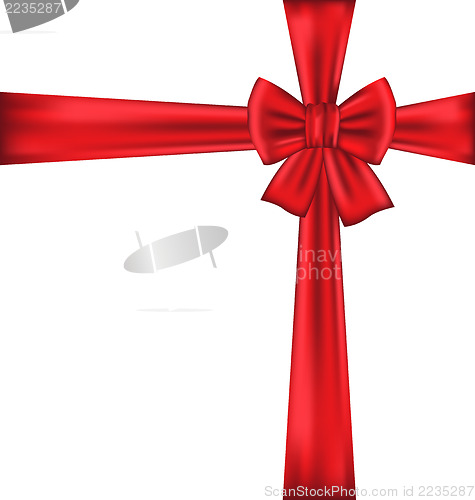 Image of Red bow for packing gift