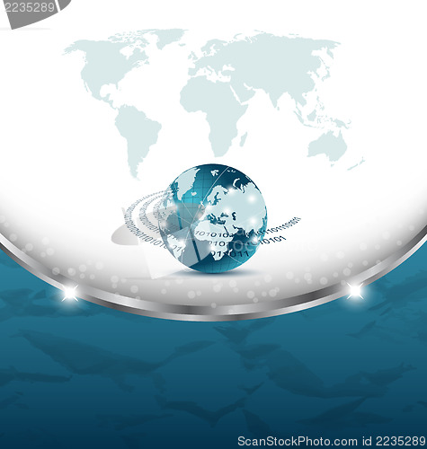 Image of Communication background with Earth planet