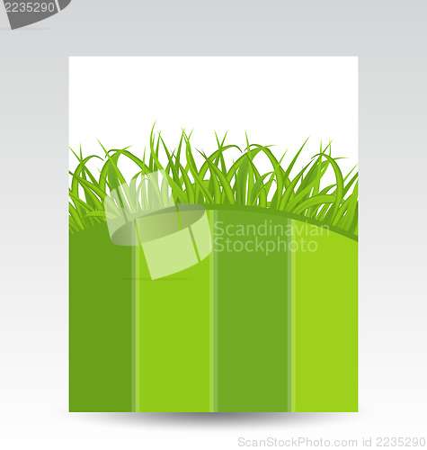 Image of Ecology card with green grass 