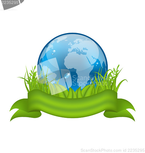 Image of Go green life, environment symbol isolated on white background 