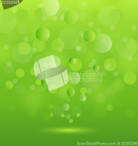 Image of Abstract background green lights