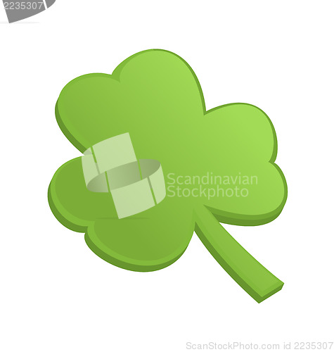 Image of Green shamrock clover on st Patrick Day