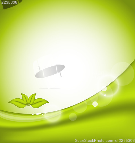 Image of Ecology background with green leaves