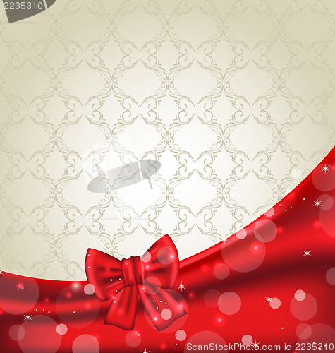 Image of Elegance background with ribbon bow