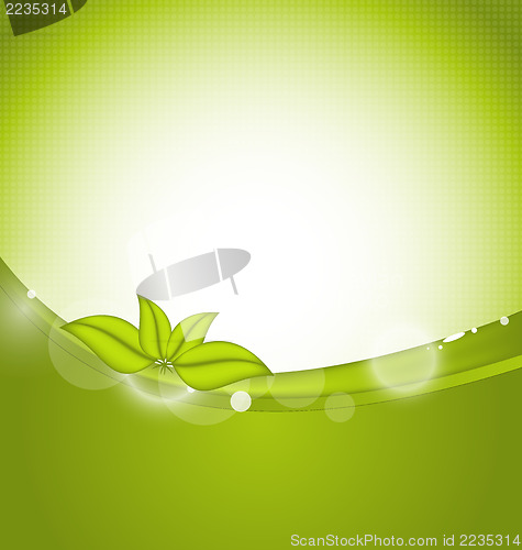 Image of Ecology background with green leaves