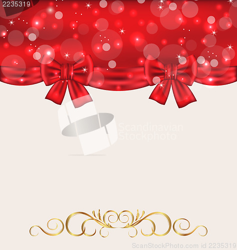 Image of Holiday background with gift bows