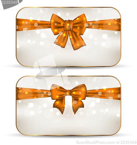 Image of Group of beautiful cards with gift bows