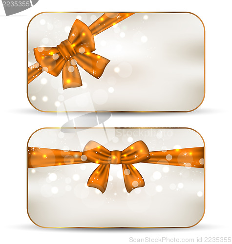 Image of Group of beautiful cards with gift bows