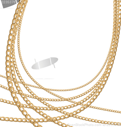 Image of Set jewelry gold chains different size