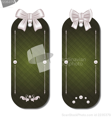 Image of Set of gift cards with bows