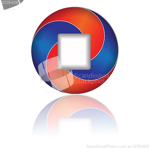 Image of red and blue icon