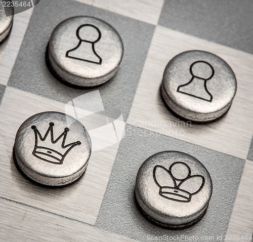 Image of metal chess