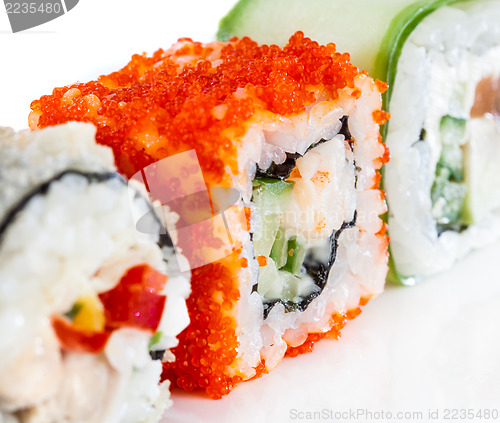 Image of Sushi Roll on a white background