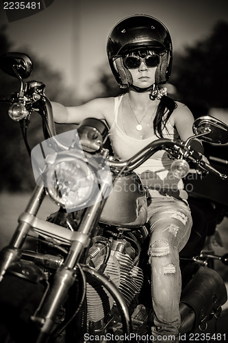 Image of Biker girl