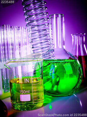 Image of test tubes with colorful liquids