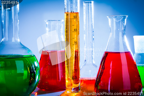 Image of test tubes with colorful liquids