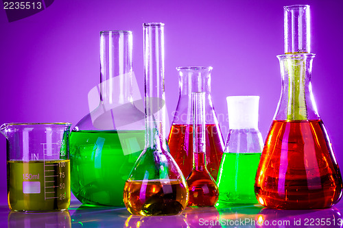 Image of test tubes with colorful liquids