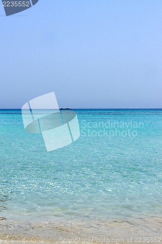 Image of Beautiful turquoise sea and white sand