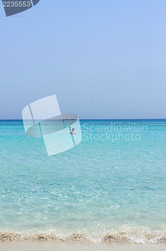 Image of Beautiful turquoise sea and nature