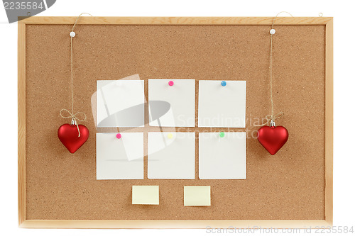 Image of empty cork board for valentine message