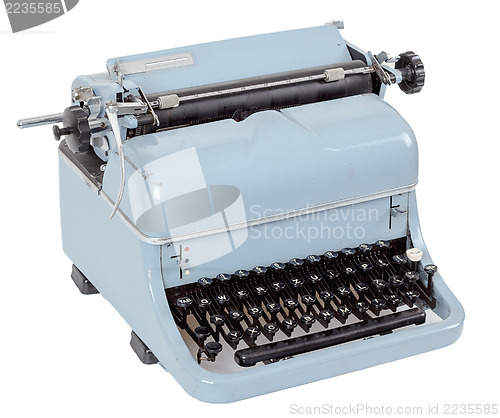 Image of retro typewriter on white background