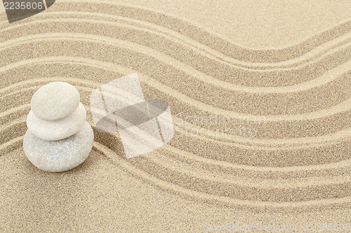 Image of Balance zen stones in sand