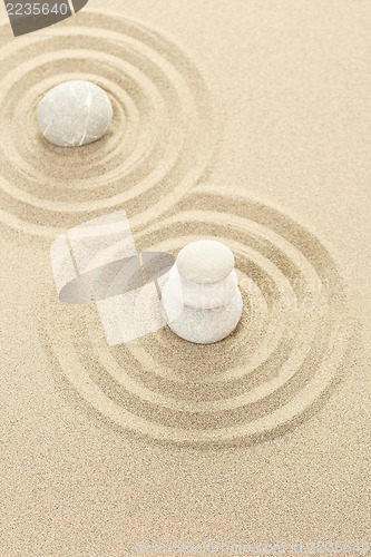 Image of Balance zen stones in sand