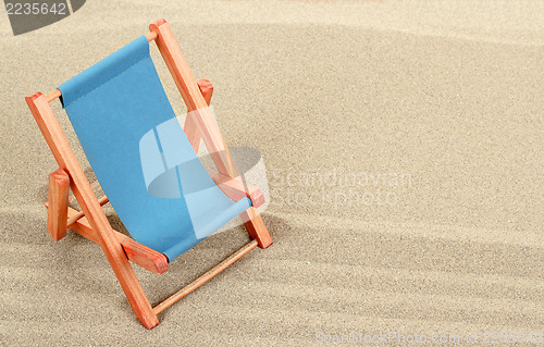 Image of Vacation background with sun lounger