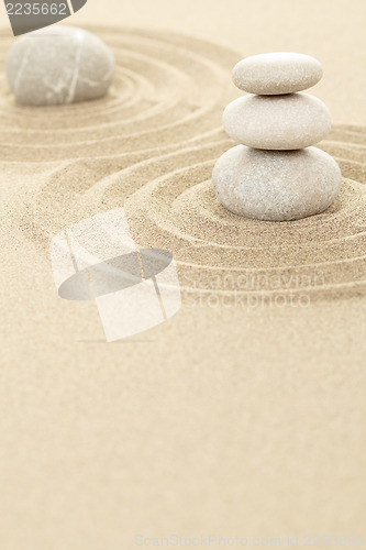Image of Balance zen stones in sand