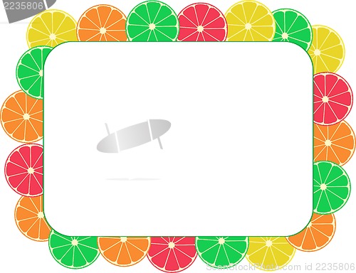 Image of Blank paper card with desert fruits