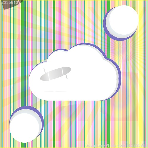 Image of Abstract speech bubbles in the shape of clouds used in a social networks