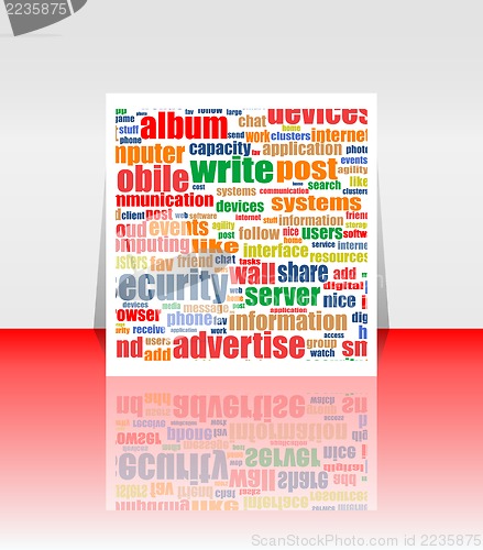 Image of Marketing advertising communication word cloud concept